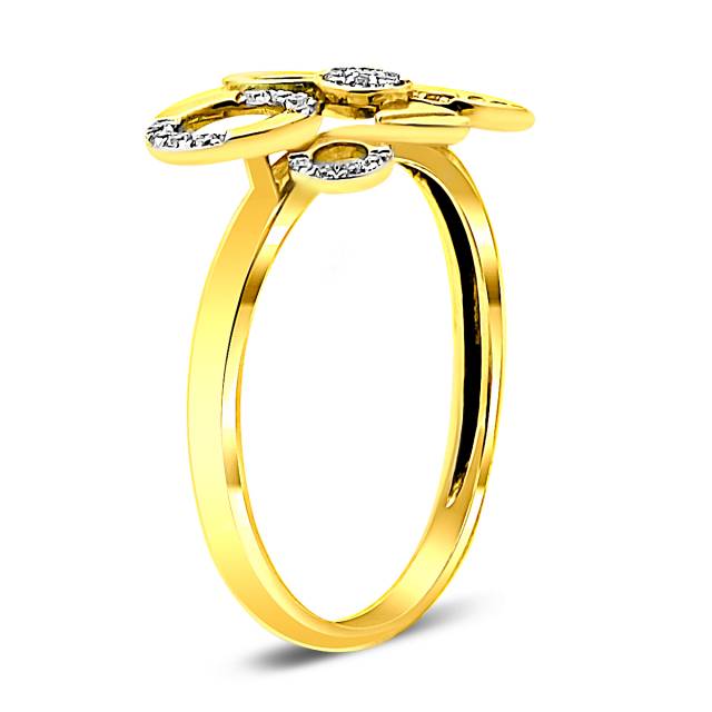 Кольцо из жёлтого золота с бриллиантами (021026)