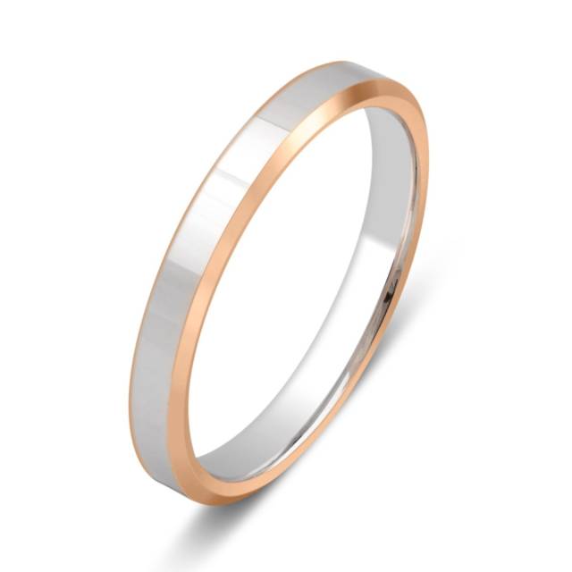 Обручальное кольцо из комбинированного золота (028667)