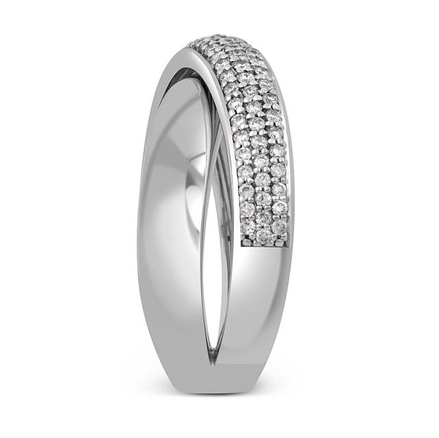 Кольцо из белого золота с бриллиантами (050455)