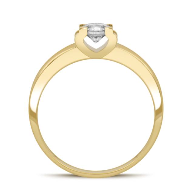 Помолвочное кольцо из жёлтого золота с бриллиантом (045671)