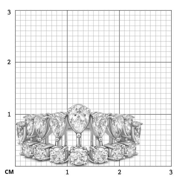 Кольцо из белого золота с бриллиантами (051984)