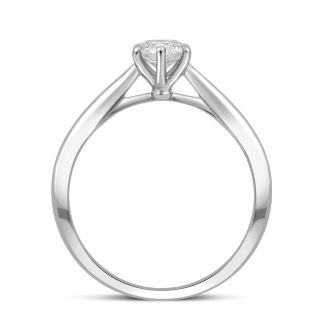 Помолвочное  кольцо из белого золота с бриллиантом (042534)