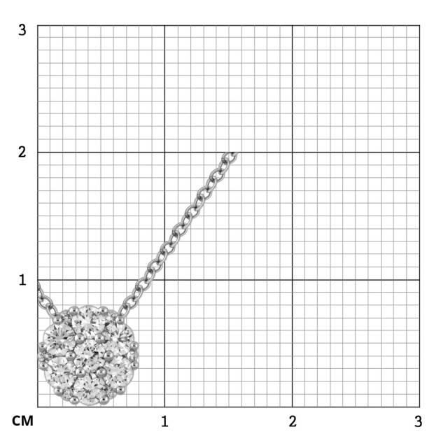 Колье из белого золота с бриллиантами "Crivelli" (049096)