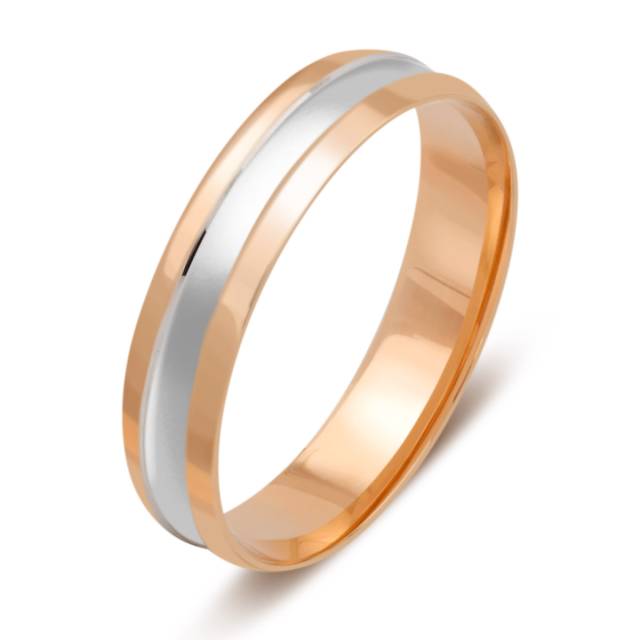 Обручальное кольцо из комбинированного золота (038012)