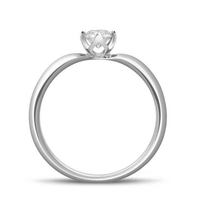 Помолвочное  кольцо из белого золота с бриллиантом (042933)