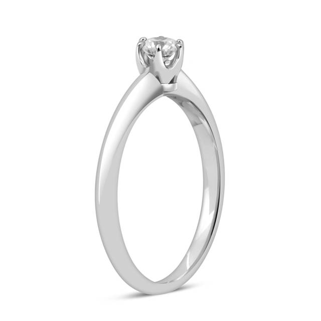 Помолвочное кольцо из платины с бриллиантом (045748)