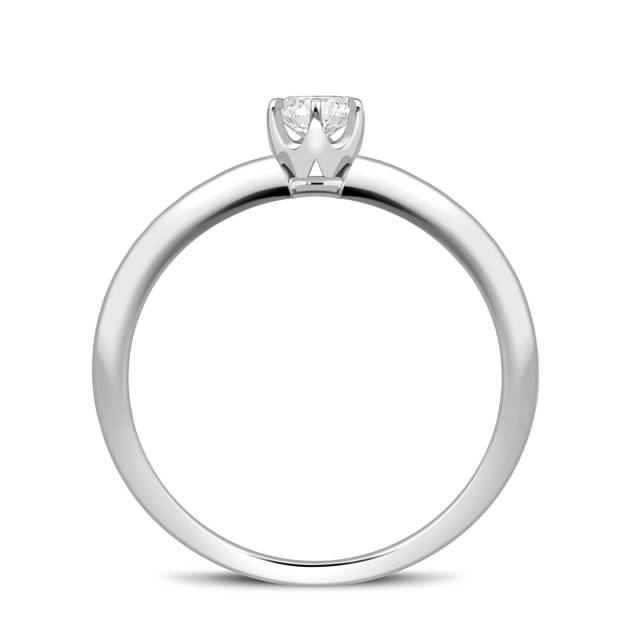 Помолвочное кольцо из платины с бриллиантом (045748)