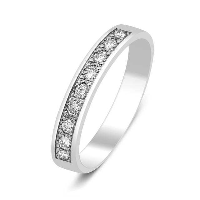 Обручальное кольцо из платины с бриллиантами (039958)