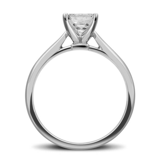 Помолвочное кольцо из белого золота с бриллиантом (038040)