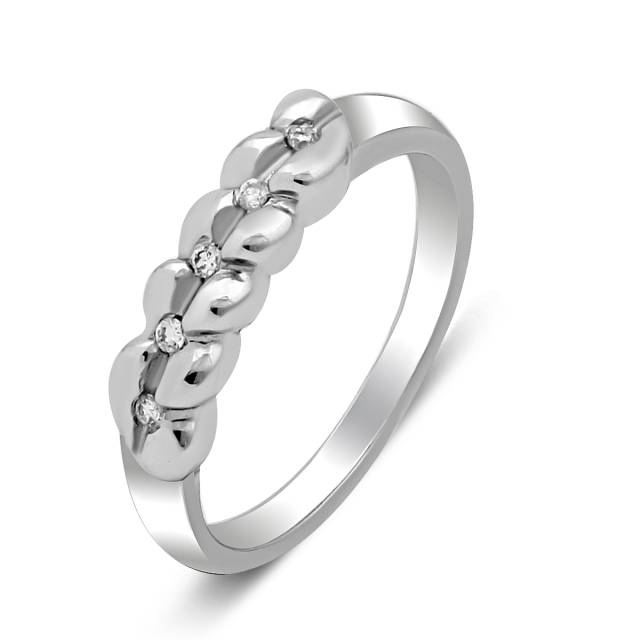 Кольцо из белого золота с бриллиантами (021213)