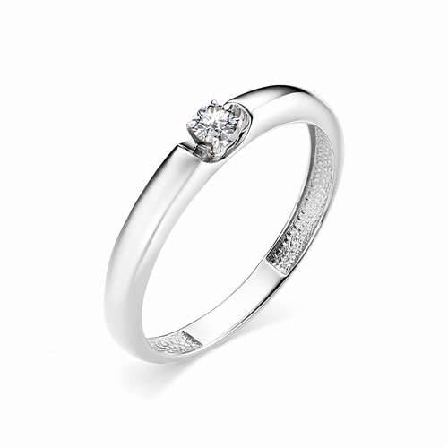 Помолвочное кольцо из белого золота с бриллиантом (031394)
