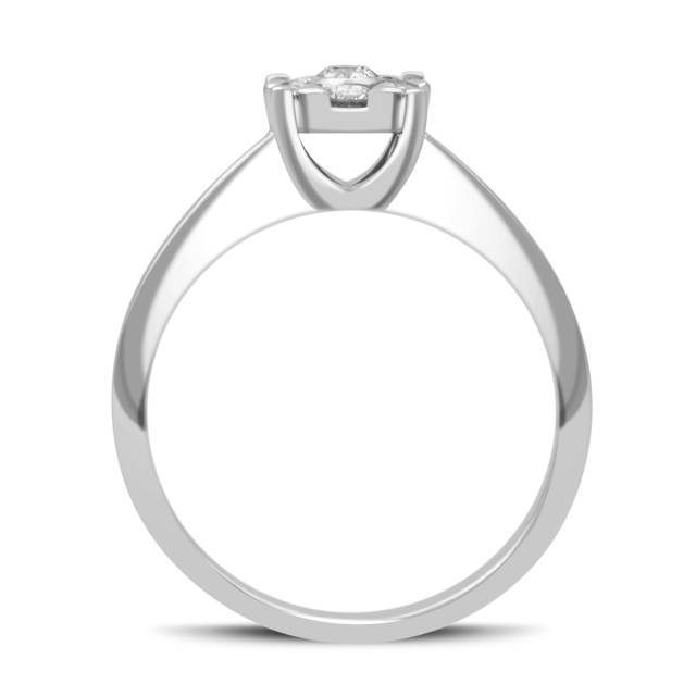 Кольцо из белого золота с бриллиантами (032185)