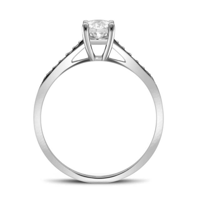 Помолвочное кольцо из белого золота с бриллиантами (025396)