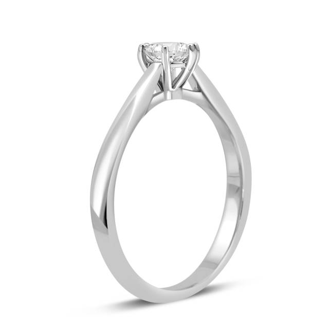Помолвочное  кольцо из платины с бриллиантом (027731)