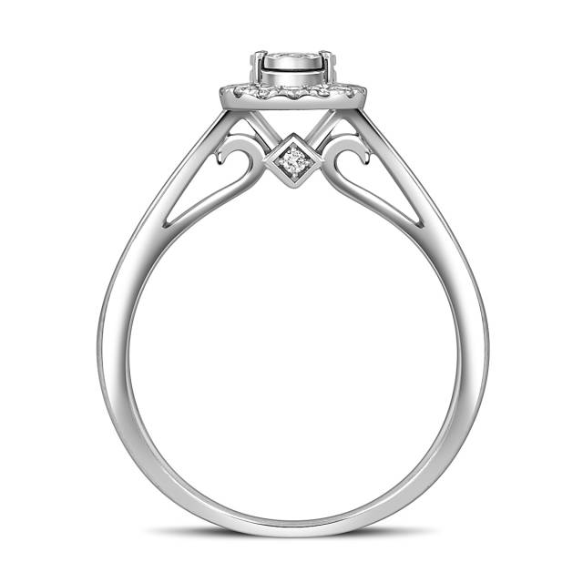 Кольцо из белого золота с бриллиантами (054174)