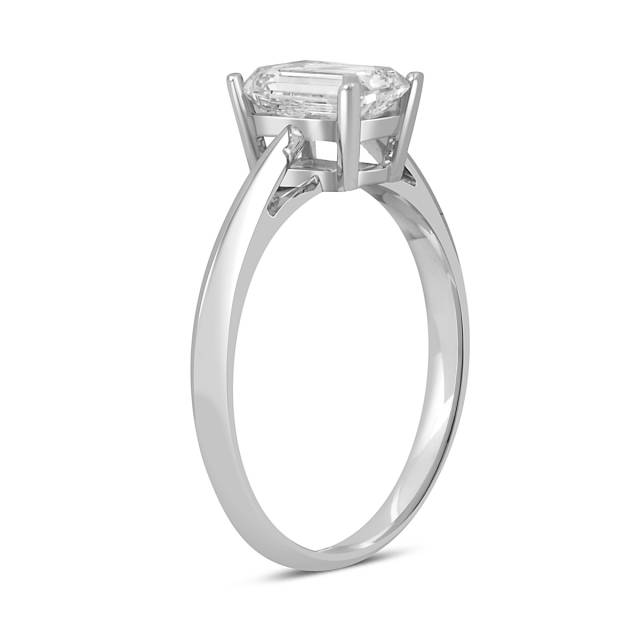 Помолвочное кольцо из белого золота с бриллиантом (050857)
