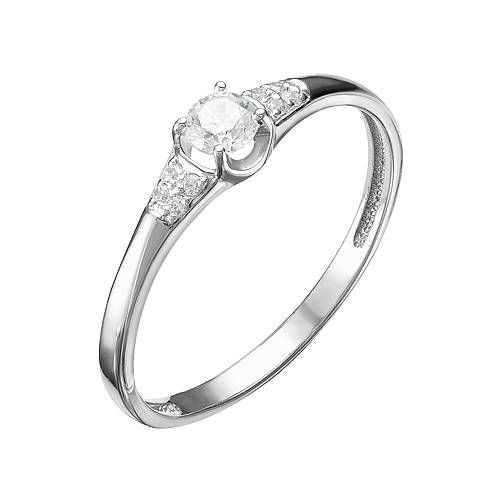Помолвочное кольцо из белого золота с бриллиантами (039893)