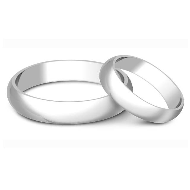Обручальное кольцо из белого золота (003517)