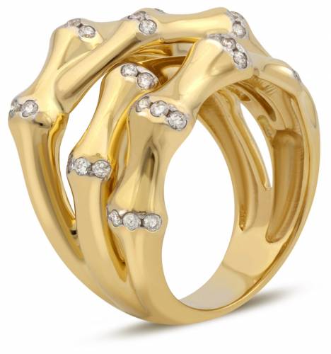 Кольцо из жёлтого золота с бриллиантами 17.0