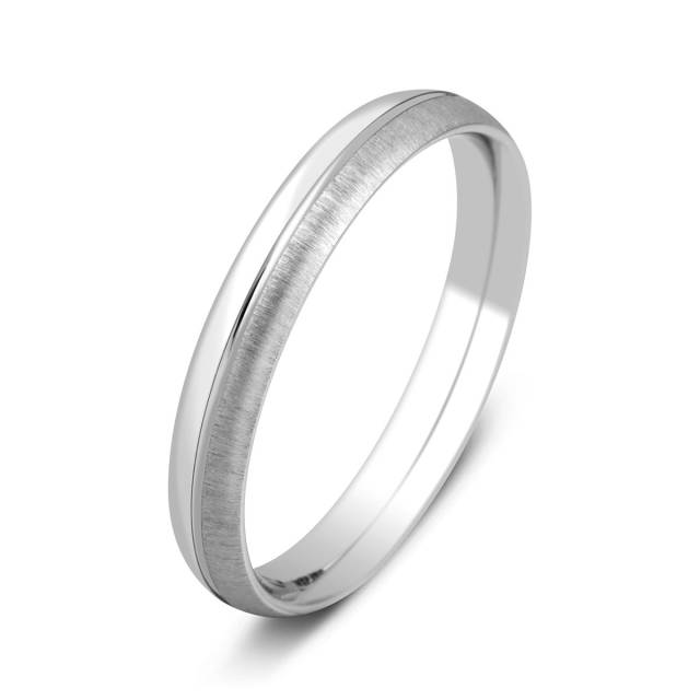 Обручальное кольцо из белого золота (023759)
