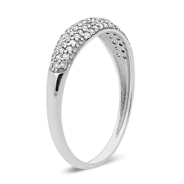 Кольцо из белого золота с бриллиантами (027158)