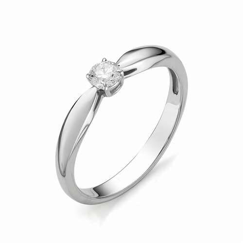 Помолвочное кольцо из белого золота с бриллиантом (030386)