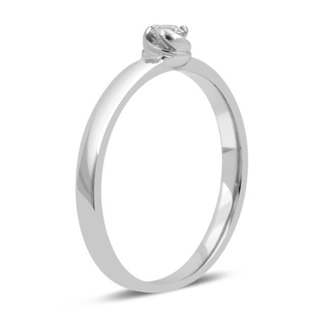 Помолвочное кольцо из белого золота с бриллиантом (032584)