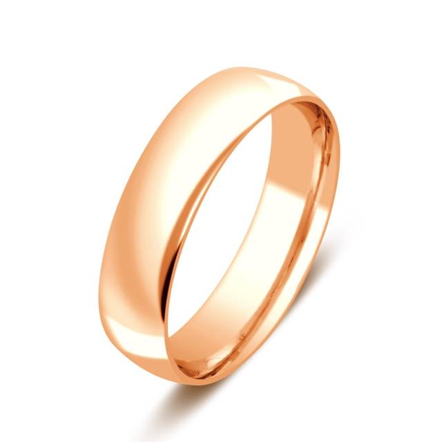 Обручальное кольцо из красного золота (010127)