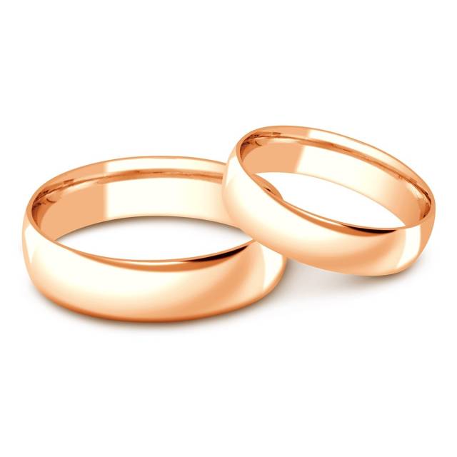 Обручальное кольцо из красного золота (010127)