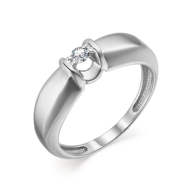 Помолвочное кольцо из белого золота с бриллиантом (044351)