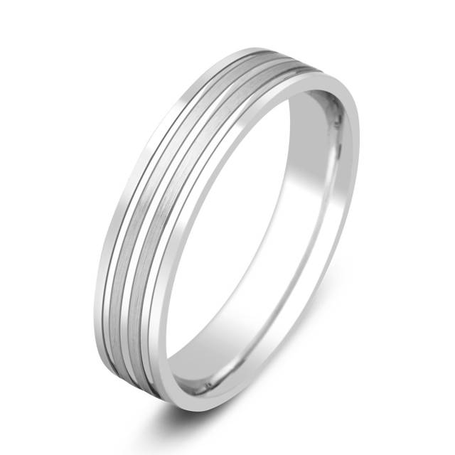 Обручальное кольцо из белого золота (000138)