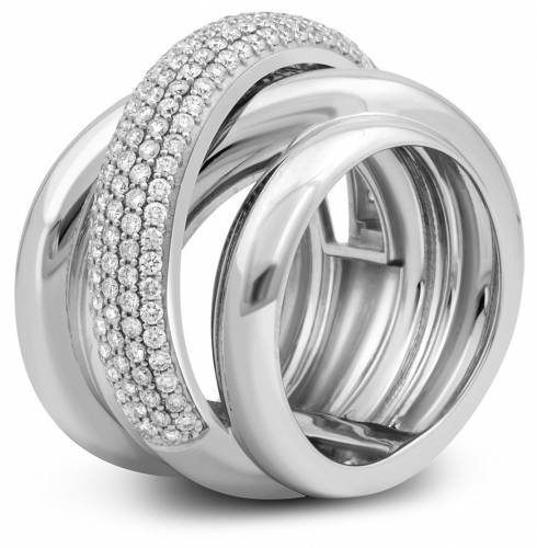 Кольцо из белого золота с бриллиантами 18.0