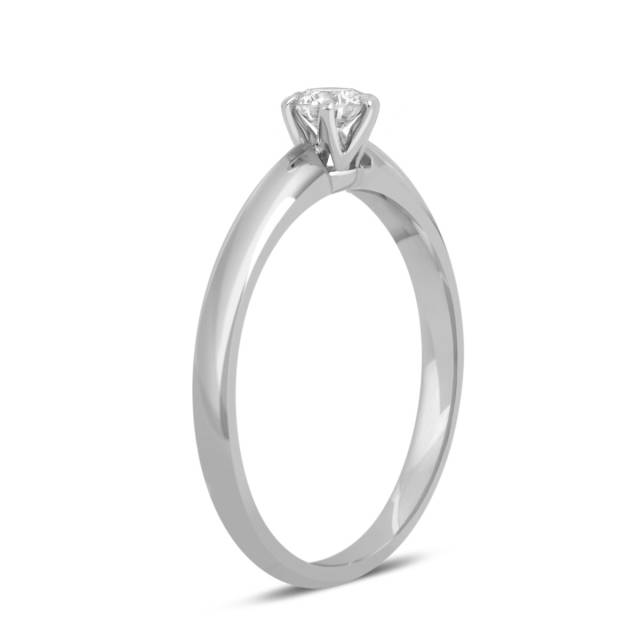 Помолвочное  кольцо из белого золота с бриллиантом (042937)