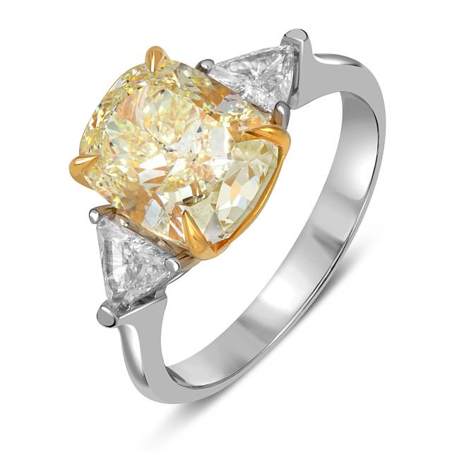 Помолвочное кольцо из белого золота с бриллиантами (053576)