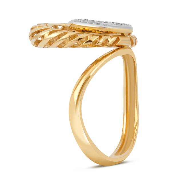Кольцо из жёлтого золота с бриллиантами (040546)