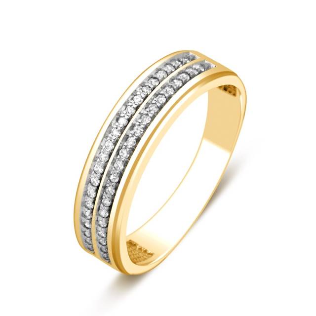 Кольцо из жёлтого золота с бриллиантами (024156)