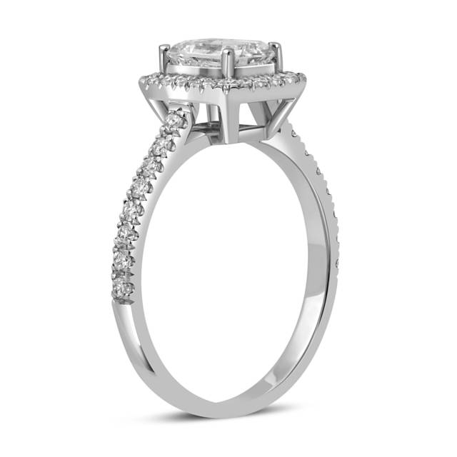 Помолвочное кольцо из белого золота с бриллиантами (051294)