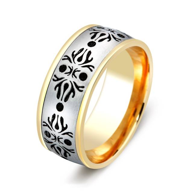 Обручальное кольцо из комбинированного золота (003891)