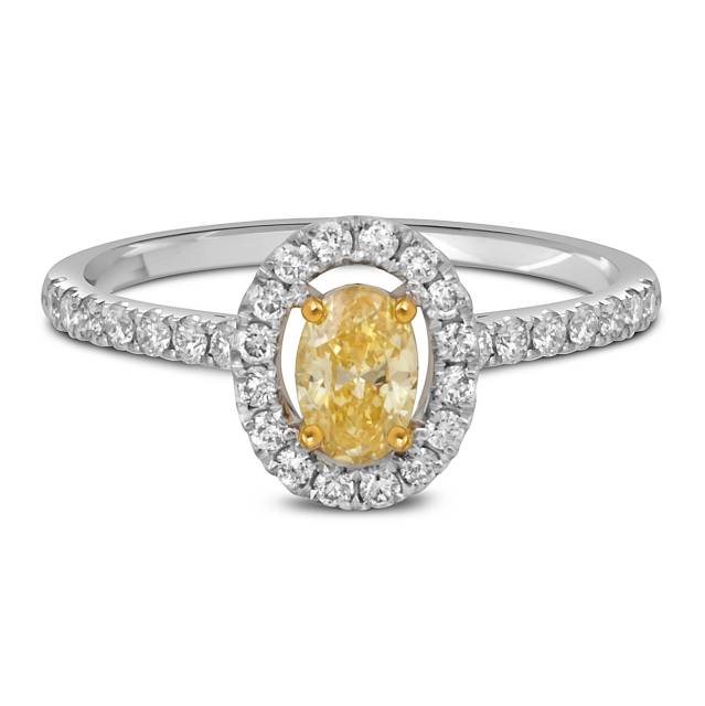 Помолвочное кольцо из белого золота с бриллиантами (059119)