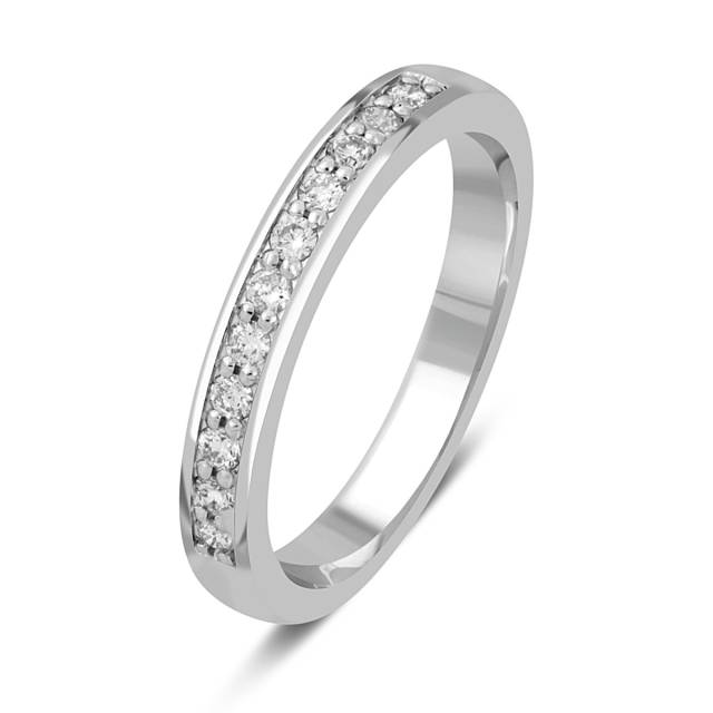 Обручальное кольцо из белого золота с бриллиантами (042543)