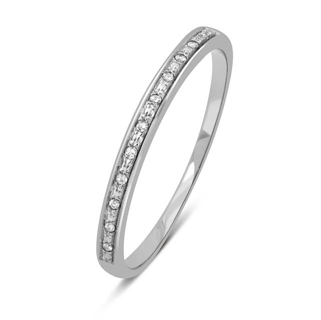 Обручальное кольцо из белого золота с бриллиантами (044443)
