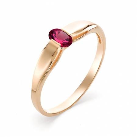 Кольцо из красного золота с рубином (036193)