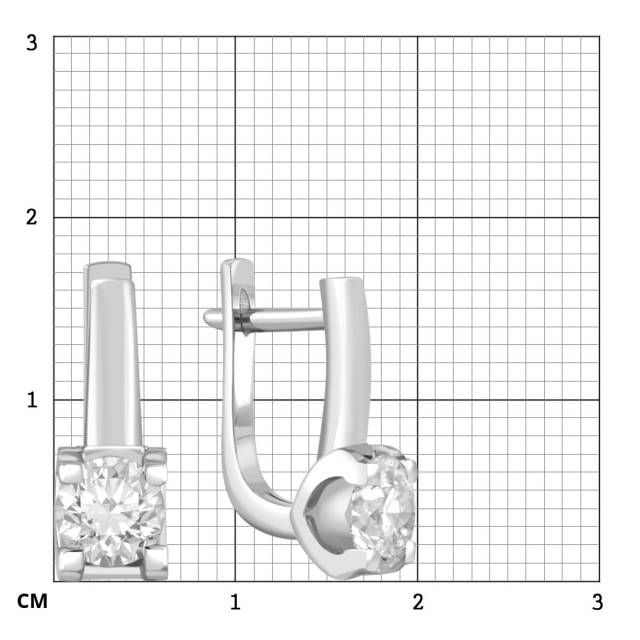 Серьги из платины с бриллиантами (045089)