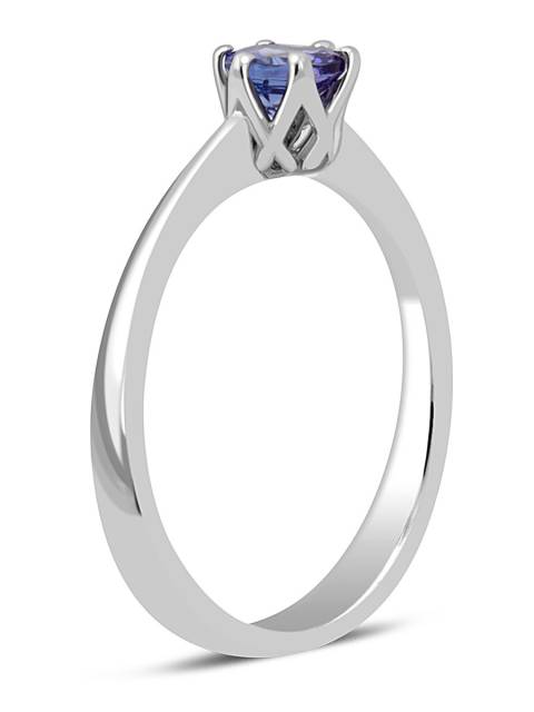 Помолвочное кольцо из белого золота с танзанитом (043159)
