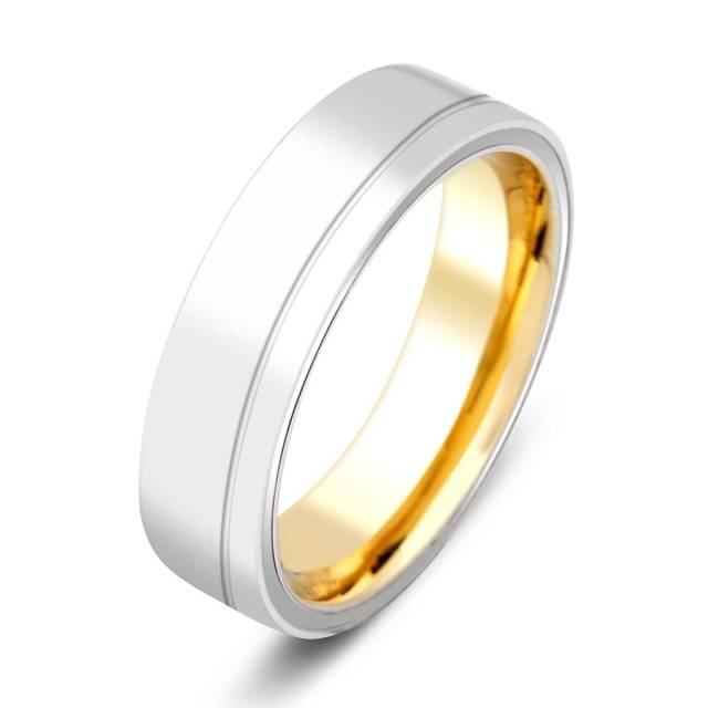 Обручальное кольцо из комбинированного золота TIAMO (002142)