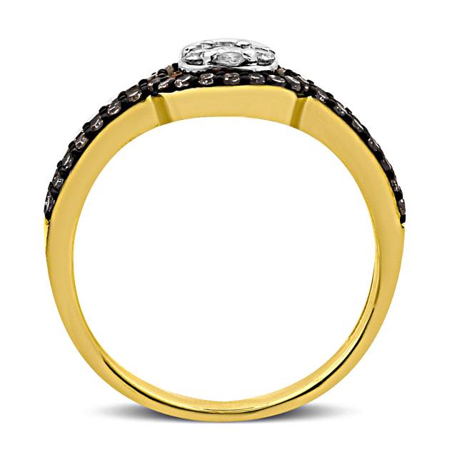 Кольцо из жёлтого золота с бриллиантами (015172)