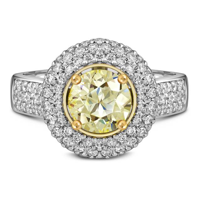 Помолвочное кольцо из белого золота с бриллиантами (054378)