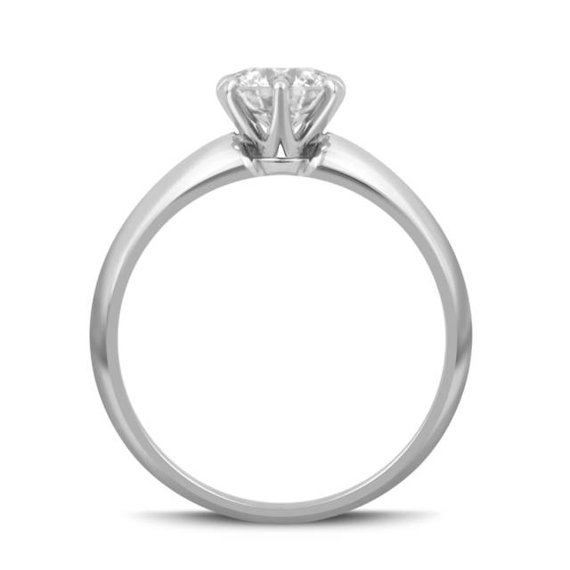 Помолвочное кольцо из платины с бриллиантом (049552)