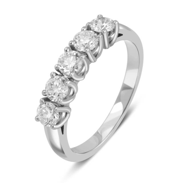 Кольцо из белого золота с бриллиантами (040897)