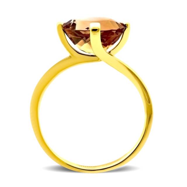 Кольцо из желтого золота с цитрином (028558)